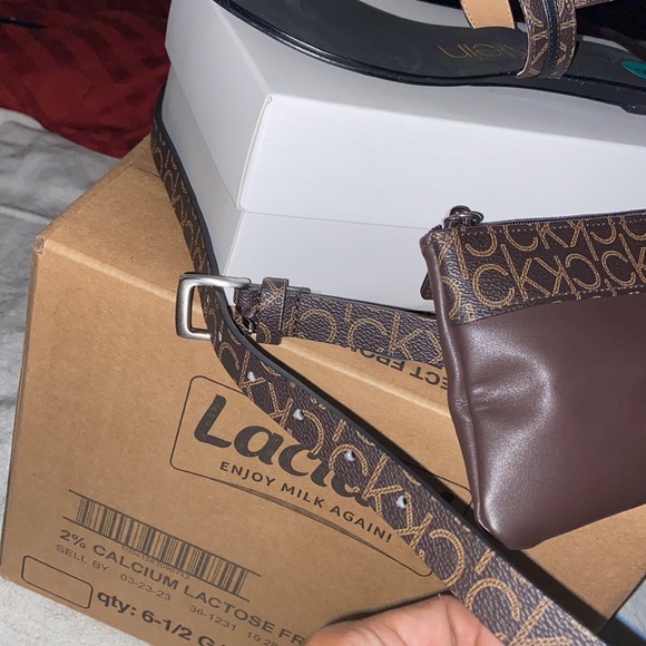 Dopey ck monogram smith / cow size 8 style Espresso - Picture 5 of 8